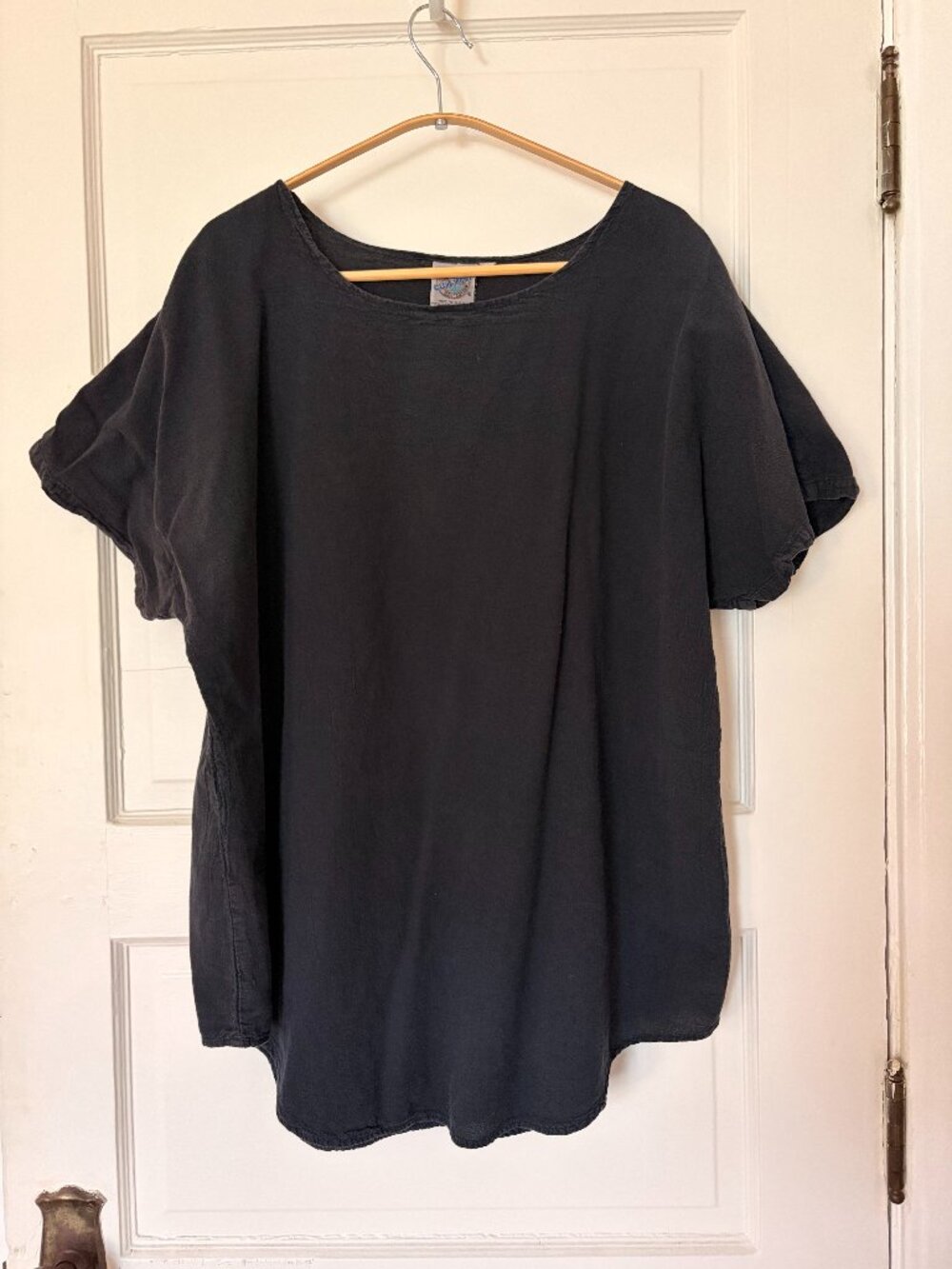 Club West XL Vintage Black 100% Cotton T-Shirt